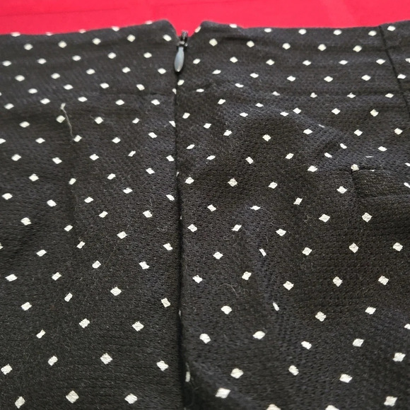 Rafaella Women size 8 Black & White Polka Dot Pencil Skirt - Picture 7 of 9